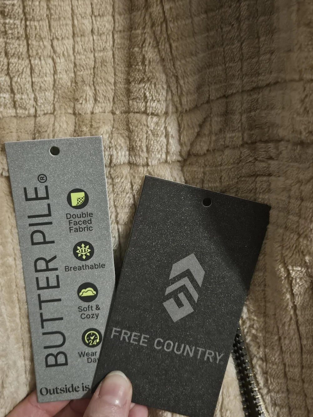 Free Country Grid Butter Pile Anorak Jacket